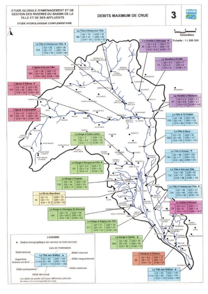 Bassin Tille_Débits de crue