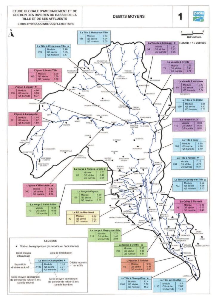 Bassin Tille_Débits moyens